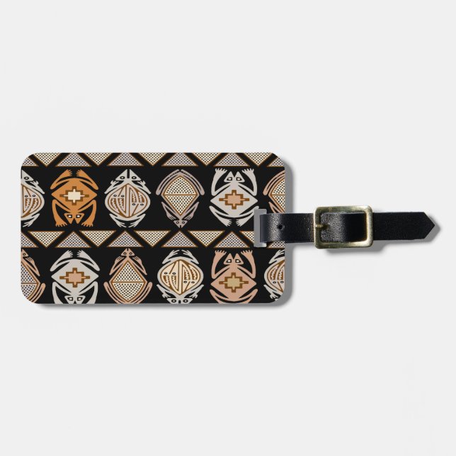 Etiqueta Para Maletas Ranas de salto tribal (Frente Horizontal)