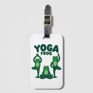 Etiqueta Para Maletas Ranas de yoga