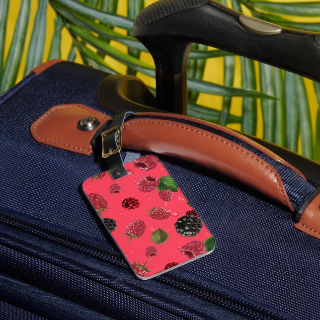 Etiqueta Para Maletas Raspberry (Anverso In situ 1)