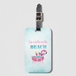 Etiqueta Para Maletas Ratón Adorable  Playa Elegante
