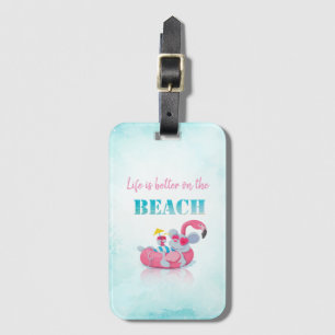 Etiqueta Para Maletas Ratón Adorable  Playa Elegante