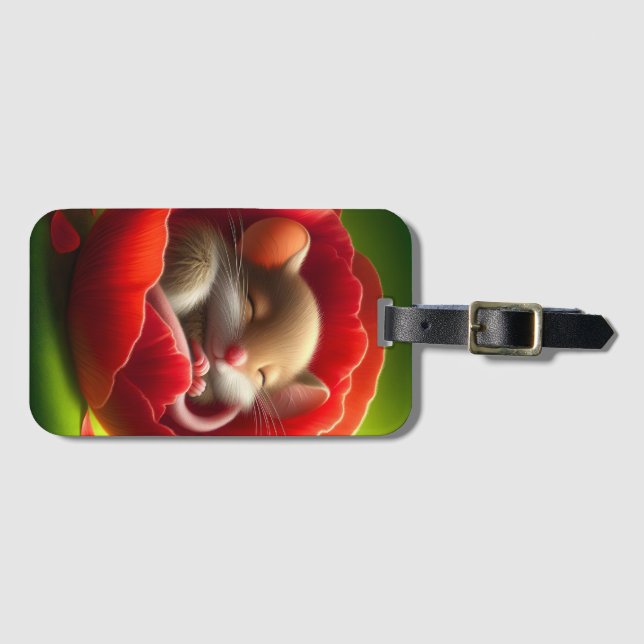 Etiqueta Para Maletas Ratón agudo (Anverso horizontal)