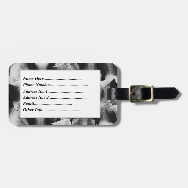 Etiqueta Para Maletas Rayado X (Frente Horizontal)