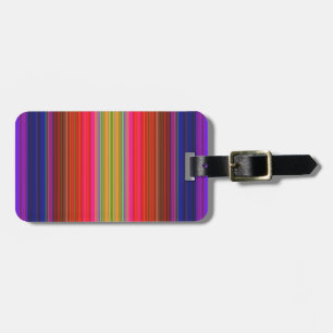 Etiqueta Para Maletas Rayas arcoiris