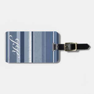 Etiqueta Para Maletas Rayas Azul