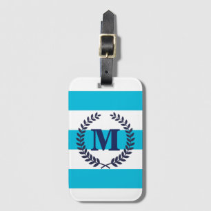 Etiqueta Para Maletas Rayas azules