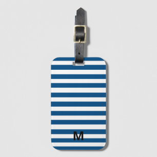 Etiqueta Para Maletas Rayas azules y blancas