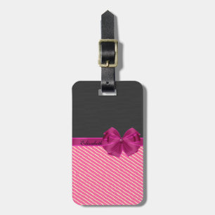 Etiqueta Para Maletas Rayas Chic Modernas Femeninas-Personalizadas