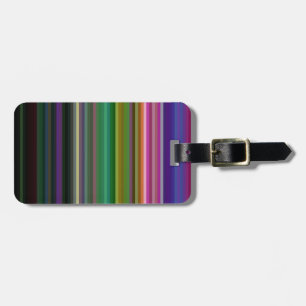 Etiqueta Para Maletas Rayas coloridas retro lindas