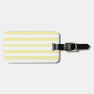 Etiqueta Para Maletas Rayas de caramelo amarillo y blanco