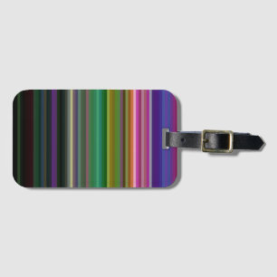 Etiqueta Para Maletas Rayas de color retro y delgadas