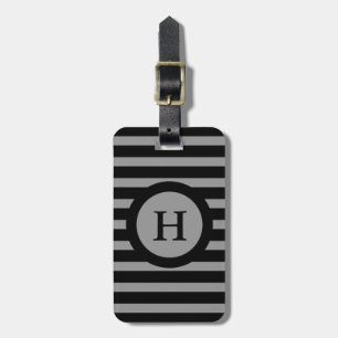 ETIQUETA PARA MALETAS RAYAS DE LA MODA LUGGAGE/BAG TAG_252 GRAY/BLACK