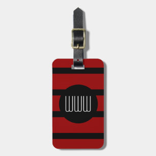 ETIQUETA PARA MALETAS RAYAS ELEGANTES DEL EQUIPAJE TAG_16 RED/BLACK