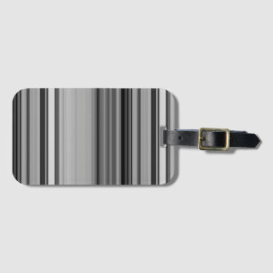 Etiqueta Para Maletas Rayas grises negras y cortas