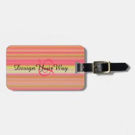 Etiqueta Para Maletas rayas modernas elegantes monocromáticas