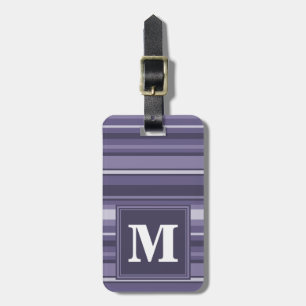 Etiqueta Para Maletas Rayas moradas monográficas