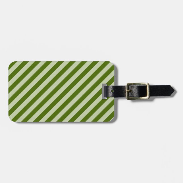 Etiqueta Para Maletas Rayas verdes (Frente Horizontal)