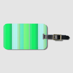 Etiqueta Para Maletas Rayas verdes aqua lindas