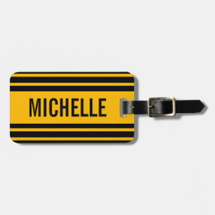 Etiqueta Para Maletas Rayo cuádruple Naranja personalizado