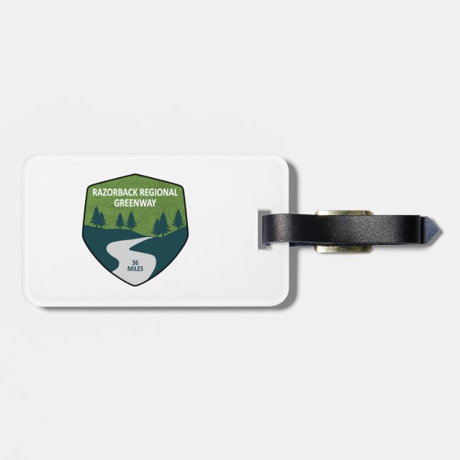 Etiqueta Para Maletas Razorback Regional Greenway (Atrás Horizontal)