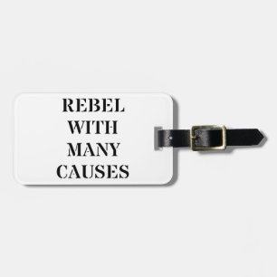 Etiqueta Para Maletas Rebelde con muchas causas