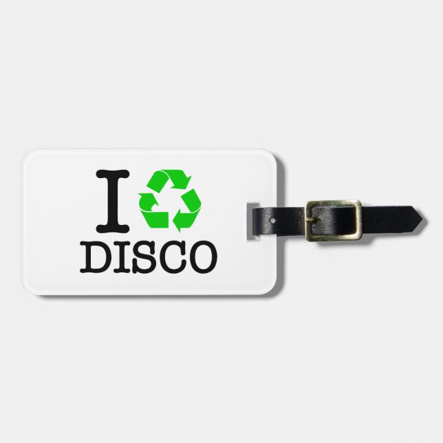 Etiqueta Para Maletas Reciclar Disco (Frente Horizontal)