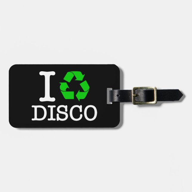 Etiqueta Para Maletas Reciclar Disco (Frente Horizontal)