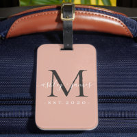 Recién casado Sr. Sra. Black Monogram Names Dusty