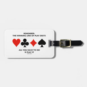 Etiqueta Para Maletas Recuerde: La línea que gana de juego existe