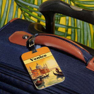 Etiqueta Para Maletas Recuerdo de vacaciones del Gran Canal de Venecia,