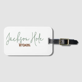 Etiqueta Para Maletas Recuerdo de viaje a Jackson Hole, Wyoming