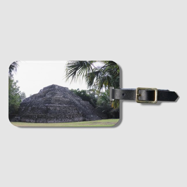 Etiqueta Para Maletas Recuerdos Mayas (Anverso horizontal)