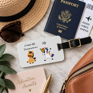 Etiqueta Para Maletas Recursos Humanos Unicornio Caballo Regalo Humor RH