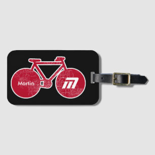 Etiqueta Para Maletas red bike personalized