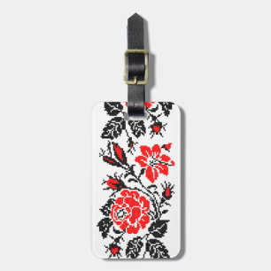 Etiqueta Para Maletas Red&Black subió el modelo del ruso del punto de