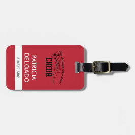 Etiqueta Para Maletas Red, White, and Black Luggage Performer Bag Tag