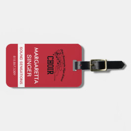Etiqueta Para Maletas Red, White, and Black Luggage Performer Bag Tag