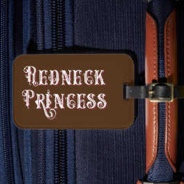 Etiqueta Para Maletas Redneck Princess Fancy Text