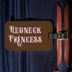 Etiqueta Para Maletas Redneck Princess Fancy Text