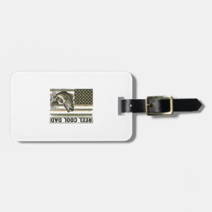 Etiqueta Para Maletas Reel Cool Dad Bass Fishing Flag Vector Design_1