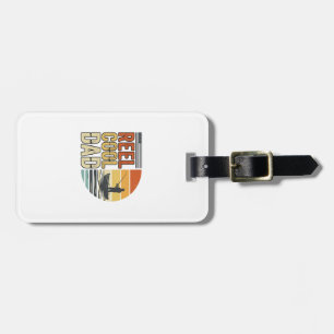 Etiqueta Para Maletas Reel Cool Dad Diseño de camiseta de pesca vintage_