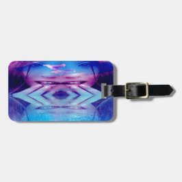 Etiqueta Para Maletas Reflexión azul