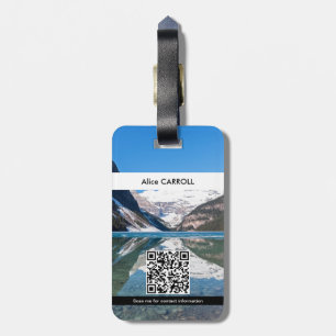 Etiqueta Para Maletas Reflexión sobre el lago Louise - Banff NP - Código