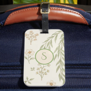 Etiqueta Para Maletas Regalo Boho Monograma Cottagecore