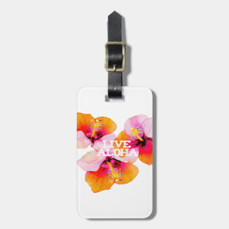 Etiqueta Para Maletas Regalo de boda de Hibisco Tropical Live Aloha Hawa