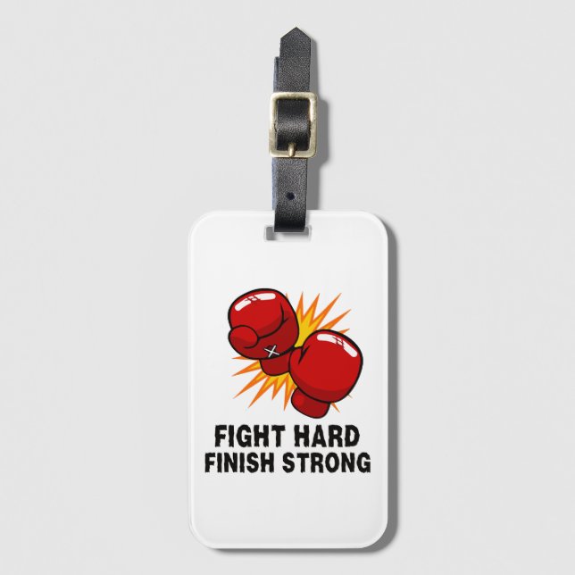 Etiqueta Para Maletas regalo de boxeo (Anverso vertical)