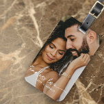 Etiqueta Para Maletas Regalo de fotos personalizado de amor infinito mod<br><div class="desc">Mantén a los recuerdos en el amor eterno e interminable con esta etiqueta de foto-equipaje de escritura moderna. Un regalo perfecto para todas las ocasiones,  incluyendo la temporada de Navidades.</div>