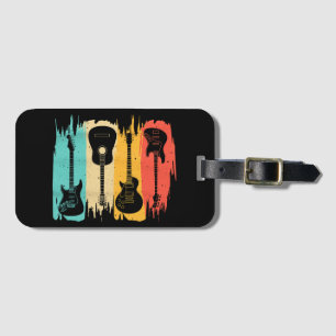 Etiqueta Para Maletas Regalo De Guitarra Vintage Para Hombres Banda De M