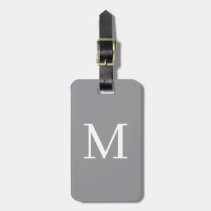 Etiqueta Para Maletas Regalo de letra inicial de alfabeto monograma eleg
