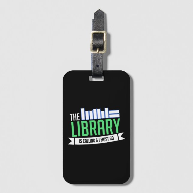 Etiqueta Para Maletas Regalo de libros de bibliotecas bibliotecarias (Anverso vertical)